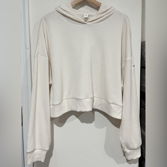 ALO Yoga Ribbed Muse Hoodie - Picture 4 of 10